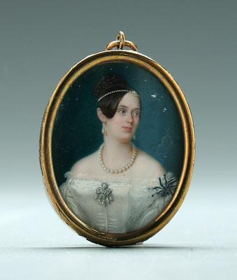 Appraisal: th century miniature portrait Princess Marianne of Prussia inscribed verso