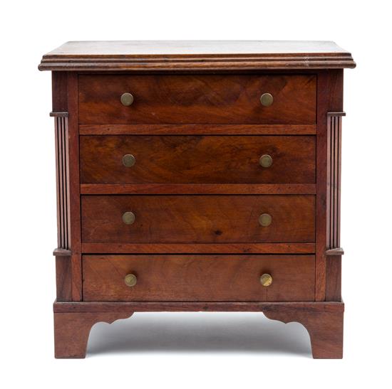 Appraisal: Sale Lot An American Mahogany Diminutive Chest of Drawers the