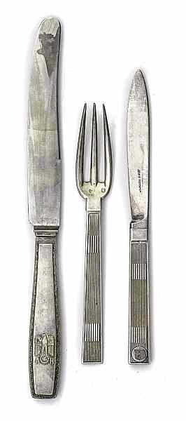 Appraisal: Three Pieces of Cutlery One Adolph Hitler and Two Hermann