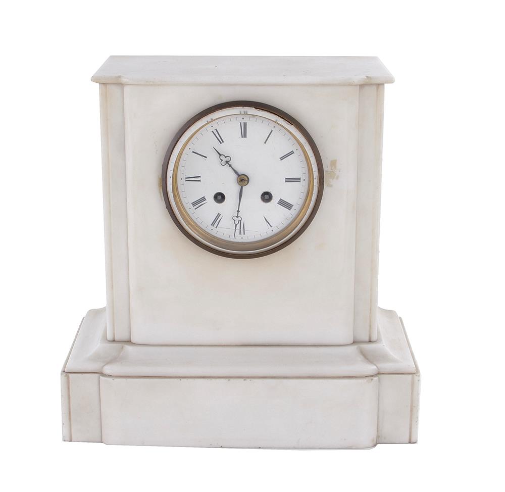 Appraisal: French marble mantel clock Vincenti Cie circa H W D