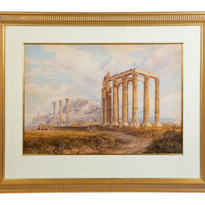 Appraisal: Johann Jakob Wolfensberger Swiss - Two Works Acropolis and Temple