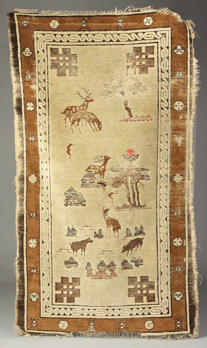 Appraisal: Chinese Rug Condition Loss and wear Dimensions '' x ''