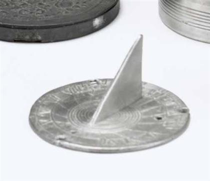 Appraisal: Small pewter sundial unmarked Diam