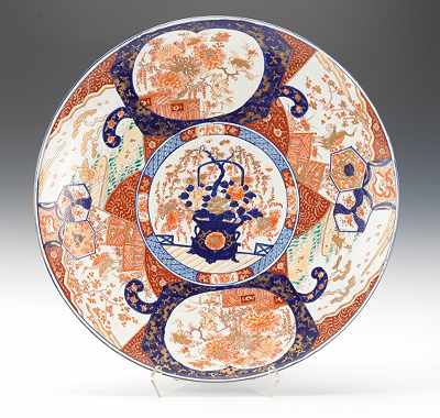 Appraisal: A Large Imari Charger Meiji Oversized porcelain charger deeply formed