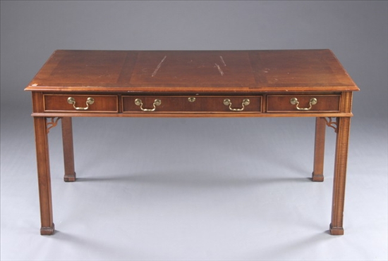 Appraisal: GEORGE III STYLE WRITING DESK th century Rectangular top with