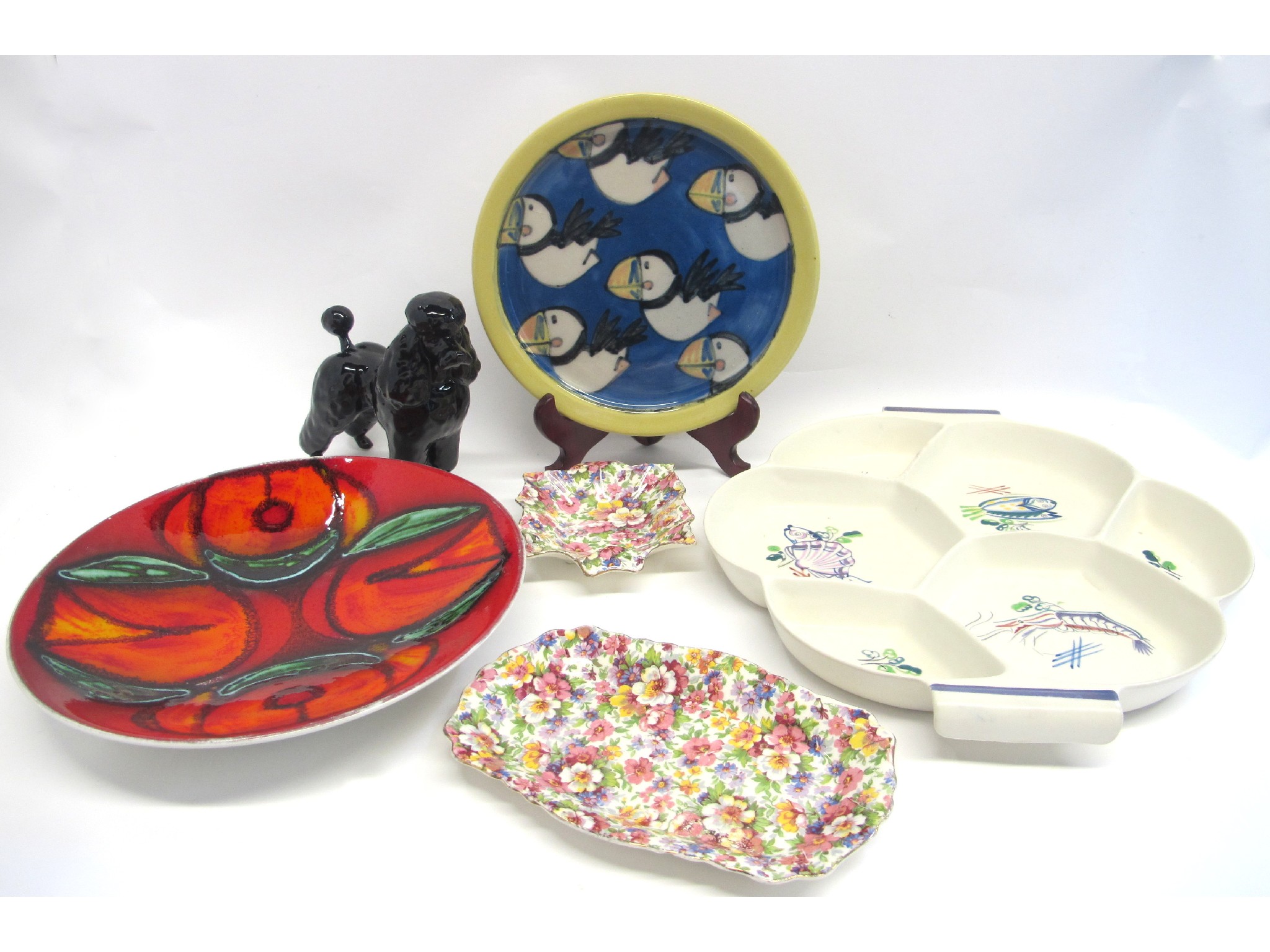 Appraisal: Group of ceramic and porcelain serving dishes with examples by