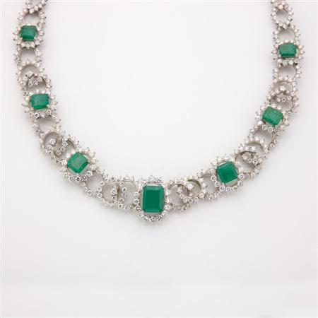 Appraisal: Emerald and Diamond Necklace Estimate -