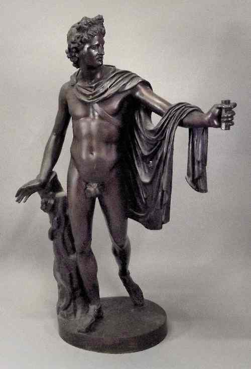 Appraisal: Ferdinand Barbedienne - - Brown patinated bronze standing figure after