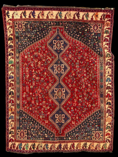 Appraisal: Semi-Antique Persian Shiraz Carpet ' x '