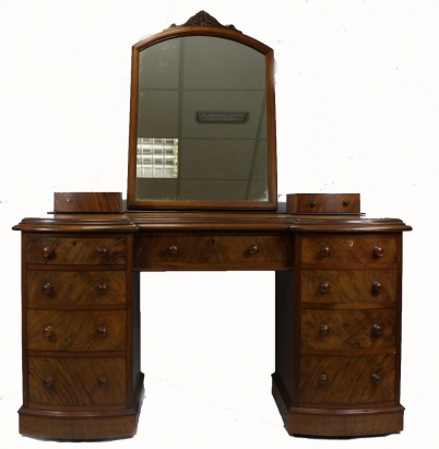 Appraisal: Victorian Burr Walnut Duchess dressing table having nine drawers to