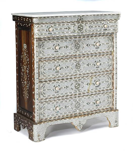 Appraisal: The rectangular top above an outset drawer and four lower