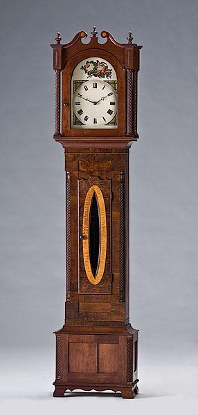 Appraisal: OHIO LATE CLASSICAL TALL CASE CLOCK possibly Fairfield County ca