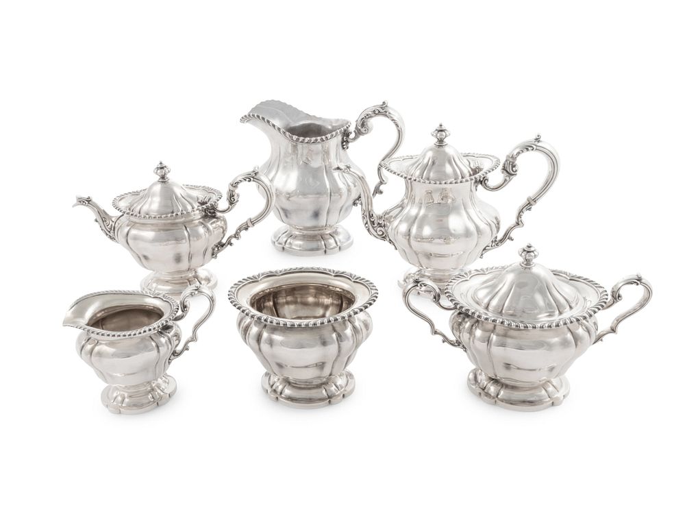 Appraisal: An American Silver Six-Piece Tea and Coffee Service An American