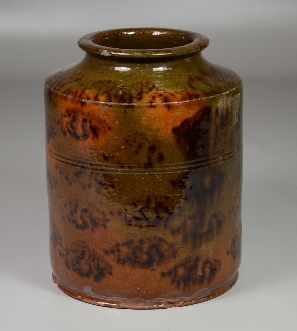 Appraisal: Redware Jar with Sponged Manganese Decoration diameter x h RCA