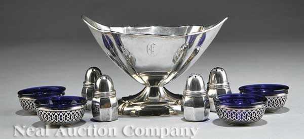 Appraisal: A Group of Sterling Silver Table Items including a waste