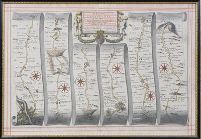 Appraisal: Roadmap Ogilby John The Road from London to Rye hand-coloured