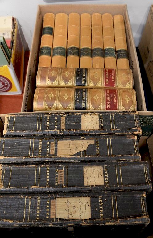 Appraisal: Thirteen books in two boxes including Records of New Amsterdam