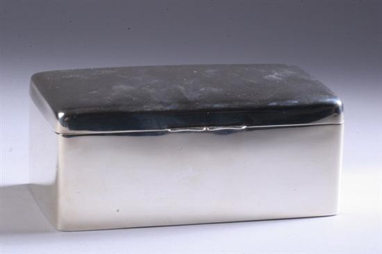 Appraisal: VICTORIAN SILVER CEDAR-LINED CIGARETTE BOX A Z maker's mark Birmingham