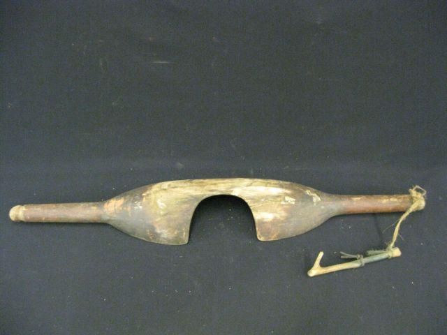 Appraisal: Antique Wooden Bucket Carrier shoulder type