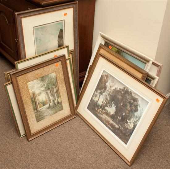 Appraisal: assorted framed prints subjects include landscapes etc Estimate - No