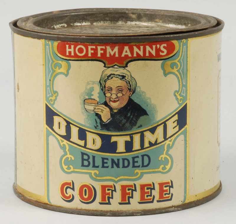 Appraisal: Tin Hoffman's Old Time Blend Coffee Can Description Depicts a