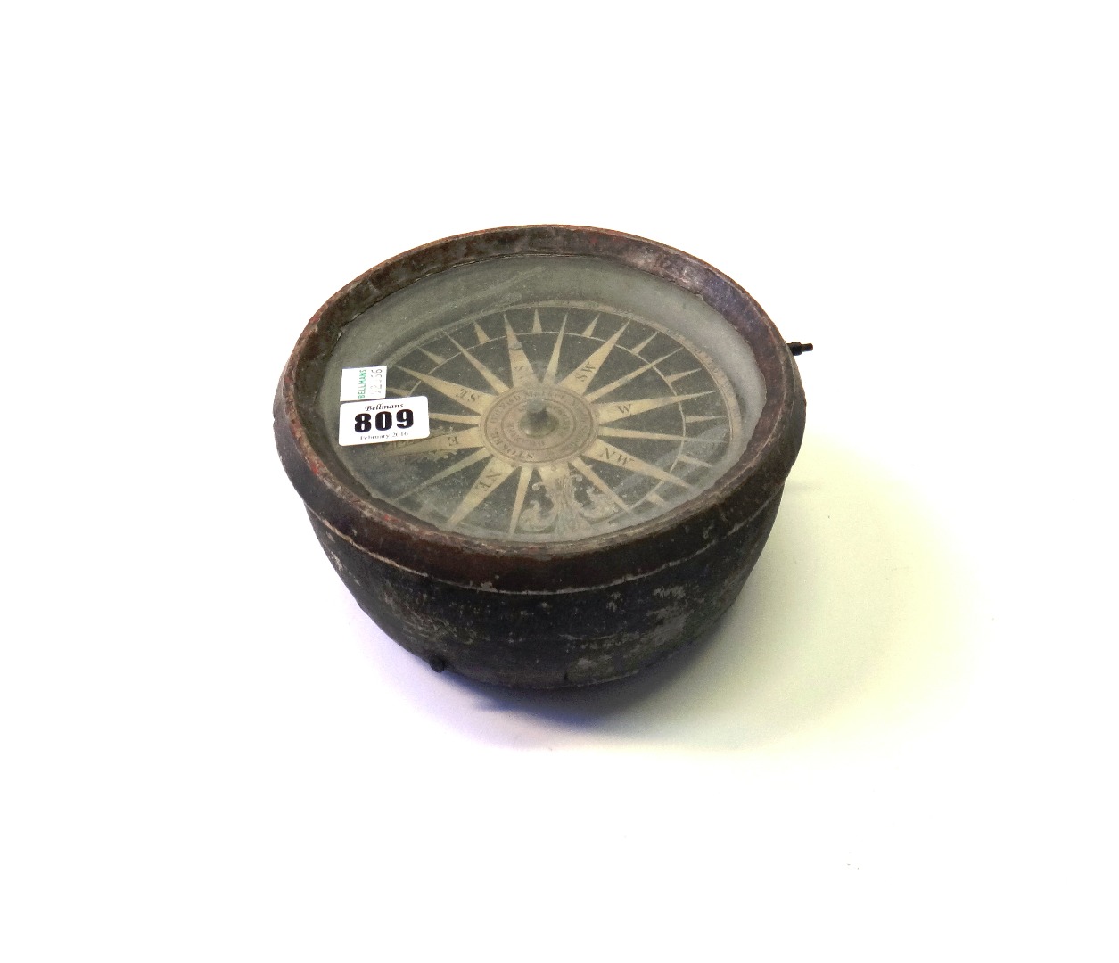 Appraisal: A ship's gimble compass lacking stand early th century the