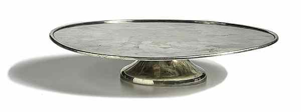 Appraisal: German WWII Silver-Plated Army Cake Stand This un-marked German silver-plated