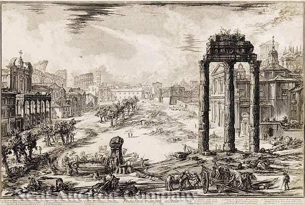 Appraisal: After Giovanni Battista Piranesi Italian - Veduta del Campo Vaccino