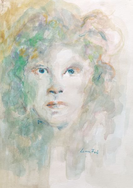 Appraisal: LEONOR FINI ARGENTINEAN - x Head of a youth Watercolor