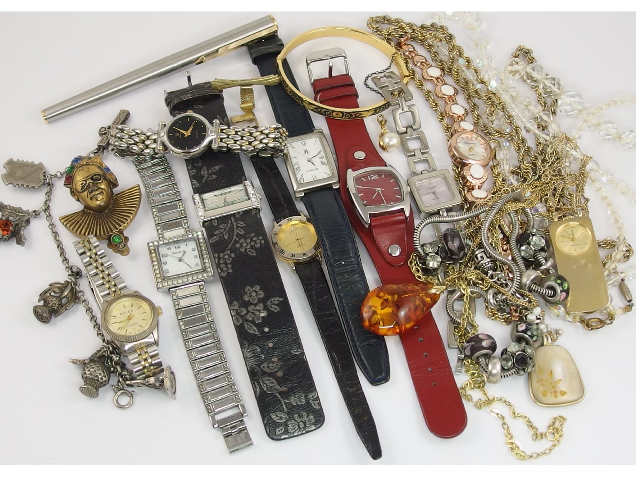 Appraisal: A collection of ladies fashion watches and costume jewellery and