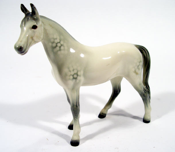 Appraisal: Goebel grey dappled horse with hand painted decoration factory mark