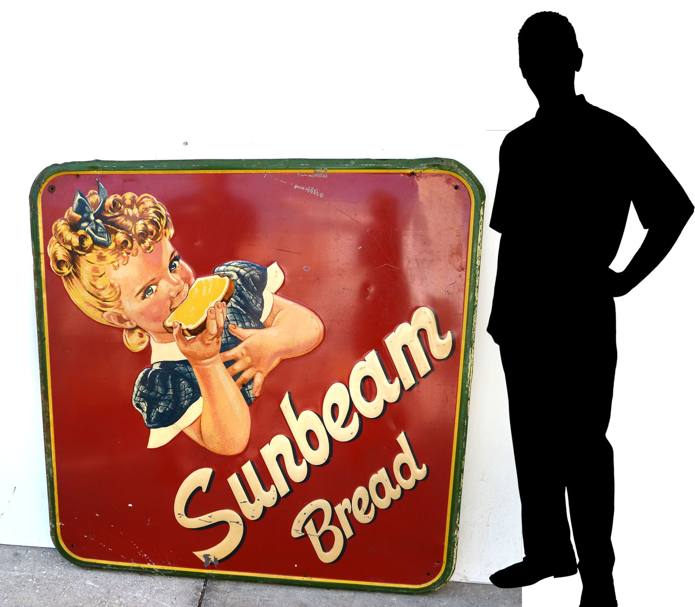 Appraisal: LARGE SUNBEAM BREAD ADVERTISING SIGN Large vintage Sunbeam Bread advertising