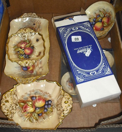 Appraisal: Tray to include pieces of Aynsley Painted Fruit Pieces to