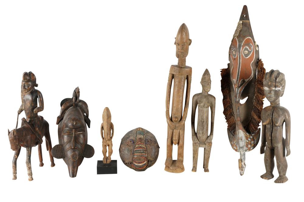 Appraisal: COLLECTION OF AFRICAN WOOD CARVINGSProvenance The Estate of Dr Leon