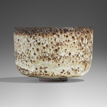 Appraisal: Gertrud and Otto Natzler CYLINDRICAL BOWL WITH BASE USA earthenware