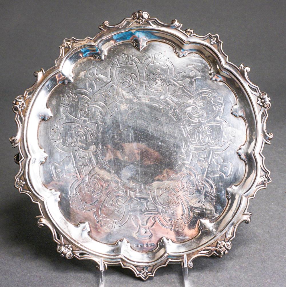 Appraisal: HENRY WILKINSON CO SHEFFIELD VICTORIAN STERLING SILVER SALVER D IN