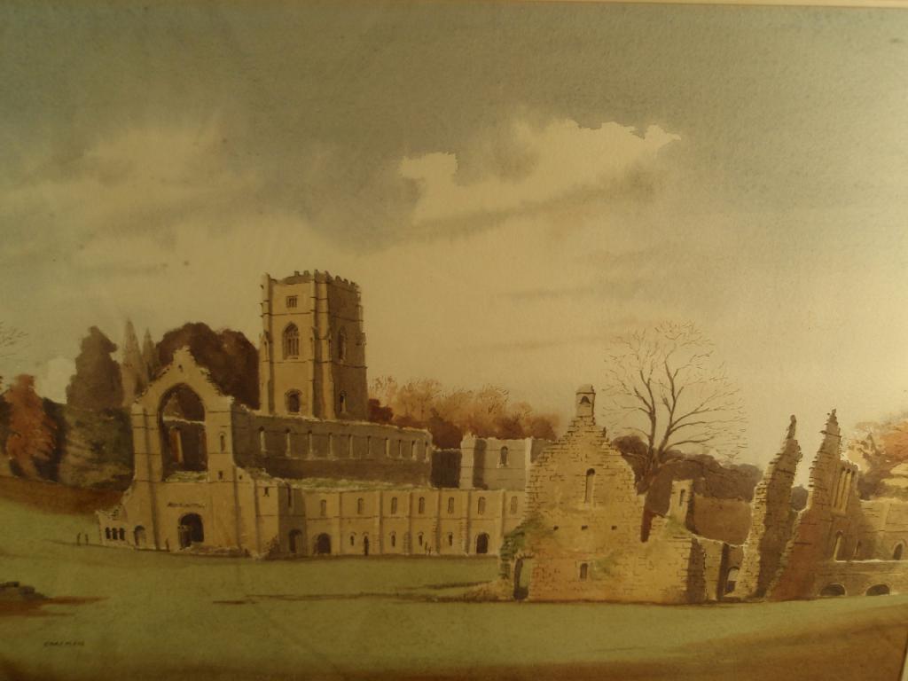 Appraisal: S Chapman Fountains Abbey Yorkshire watercolour x signed and marked