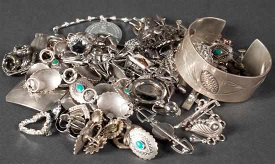 Appraisal: Assorted silver jewelry ozt Estimate - We are not gemologists