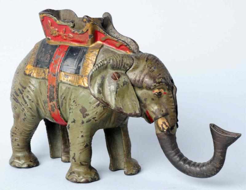 Appraisal: Cast Iron Hubley Elephant Mechanical Bank Condition Excellent Plus Size