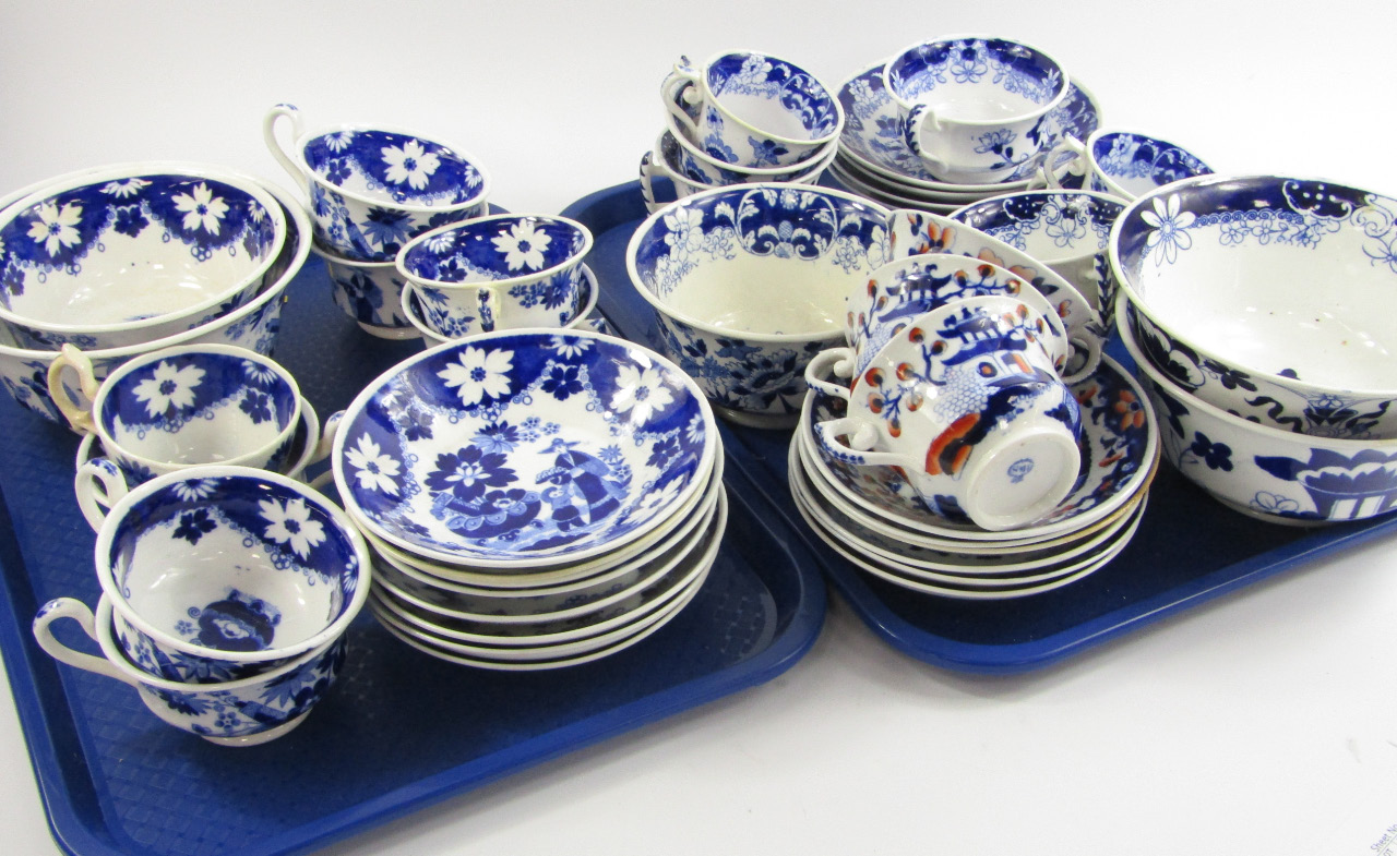 Appraisal: A group of Hilditch early thC blue and white tea