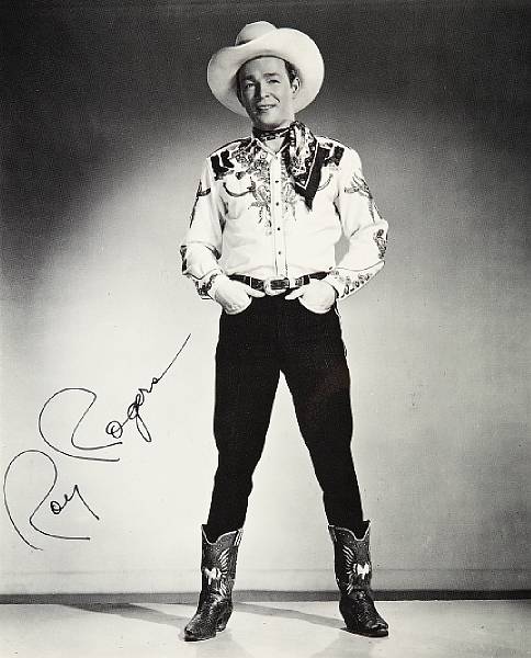 Appraisal: Two Roy Rogers and Dale Evans signed black and white