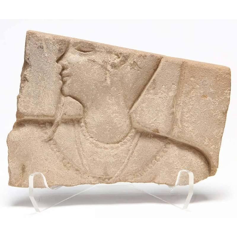 Appraisal: Ancient Egyptian Red Sandstone Relief Fragment rd- nd century B