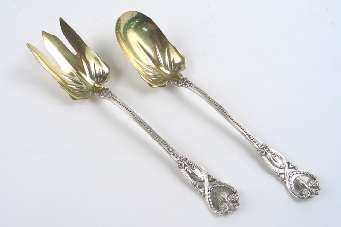 Appraisal: A SIGNED TIFFANY STERLING SILVER SALAD SET in the St