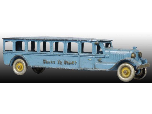 Appraisal: Cast Iron Hubley Coast to Coast Bus Toy Description Hard-to-find