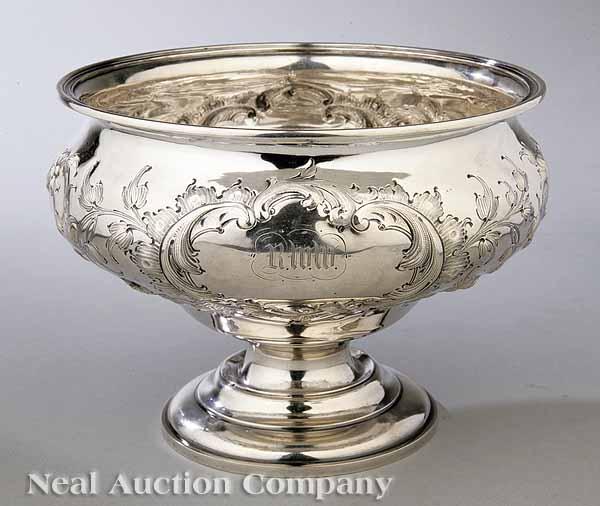 Appraisal: An American Rococo Coin Silver Fruit Bowl Gorham E A