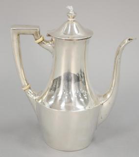 Appraisal: Tiffany Co sterling silver teapot dent at base ht in