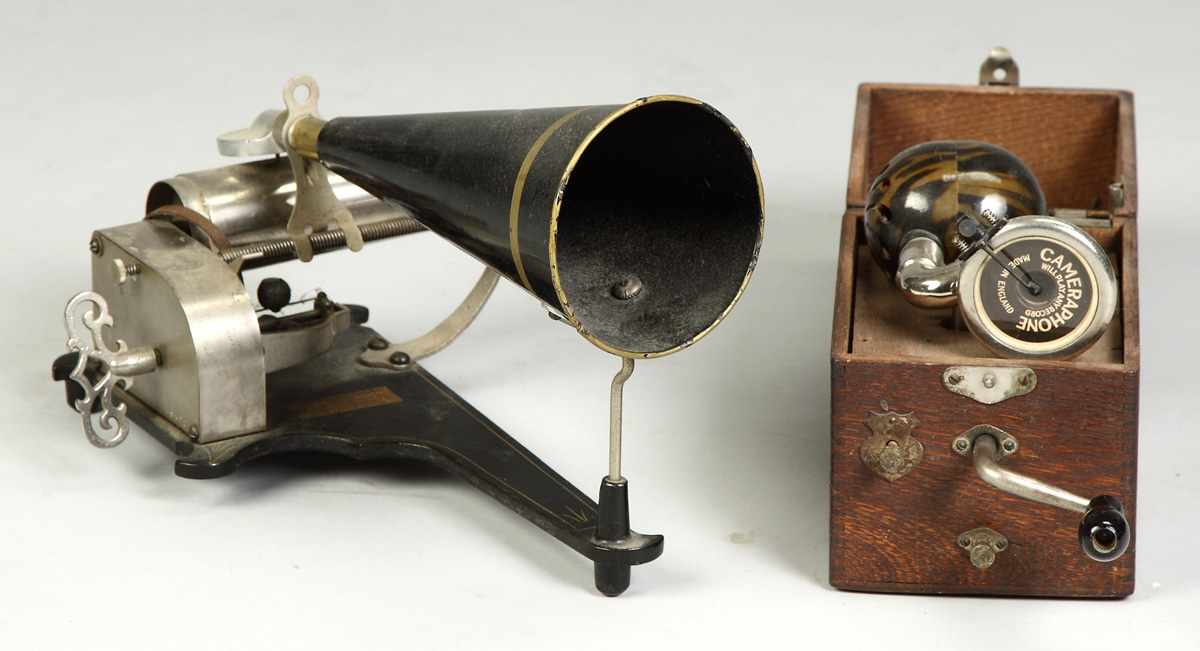 Appraisal: 'Camera Phone'' Miniature PhonographTortoise shell resonator Provenance Dr Richard PopeE