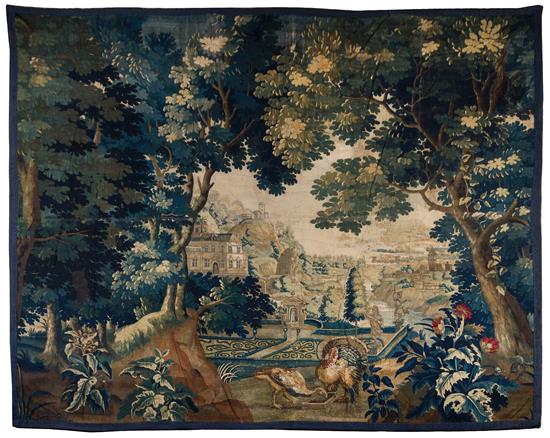 Appraisal: Sale Lot A Continental Verdure Wool Tapestry th th century