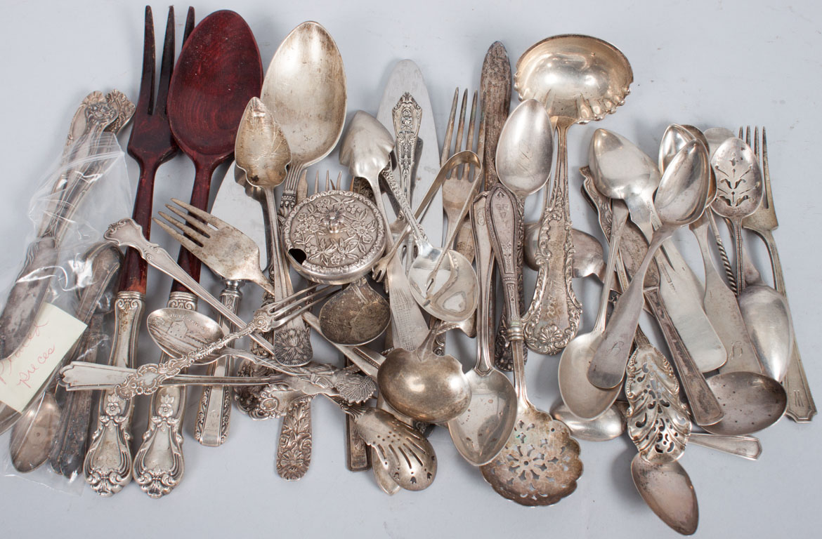 Appraisal: Assortment of sterling silver flatware comprising pieces by various makers