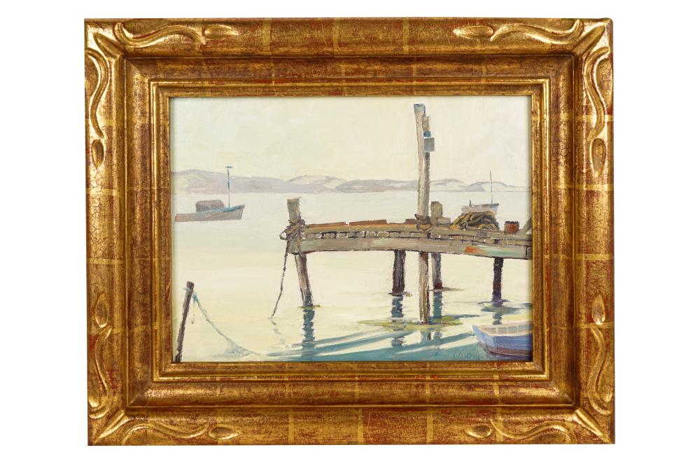 Appraisal: AARON KILPATRICK - THE OLD DOCK-MORRO BAY oil on board